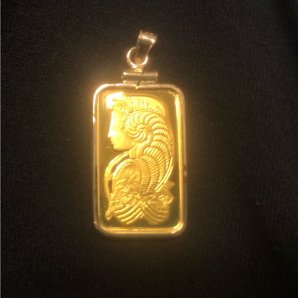 🏵️ Authentic Suisse 5 Gram PAMP Gold Bar Pendant🏵️